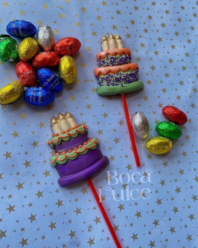 Paleta de Chocolate en forma de Queque o Pastel 