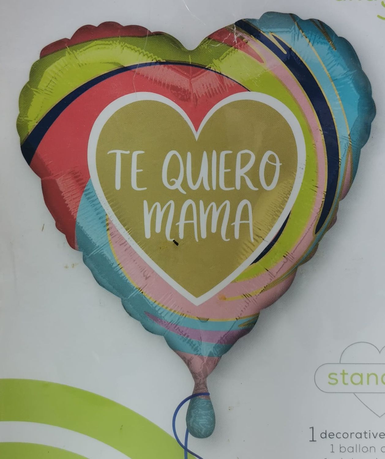 GLOBO METALICO TE QUIERO MAMA
