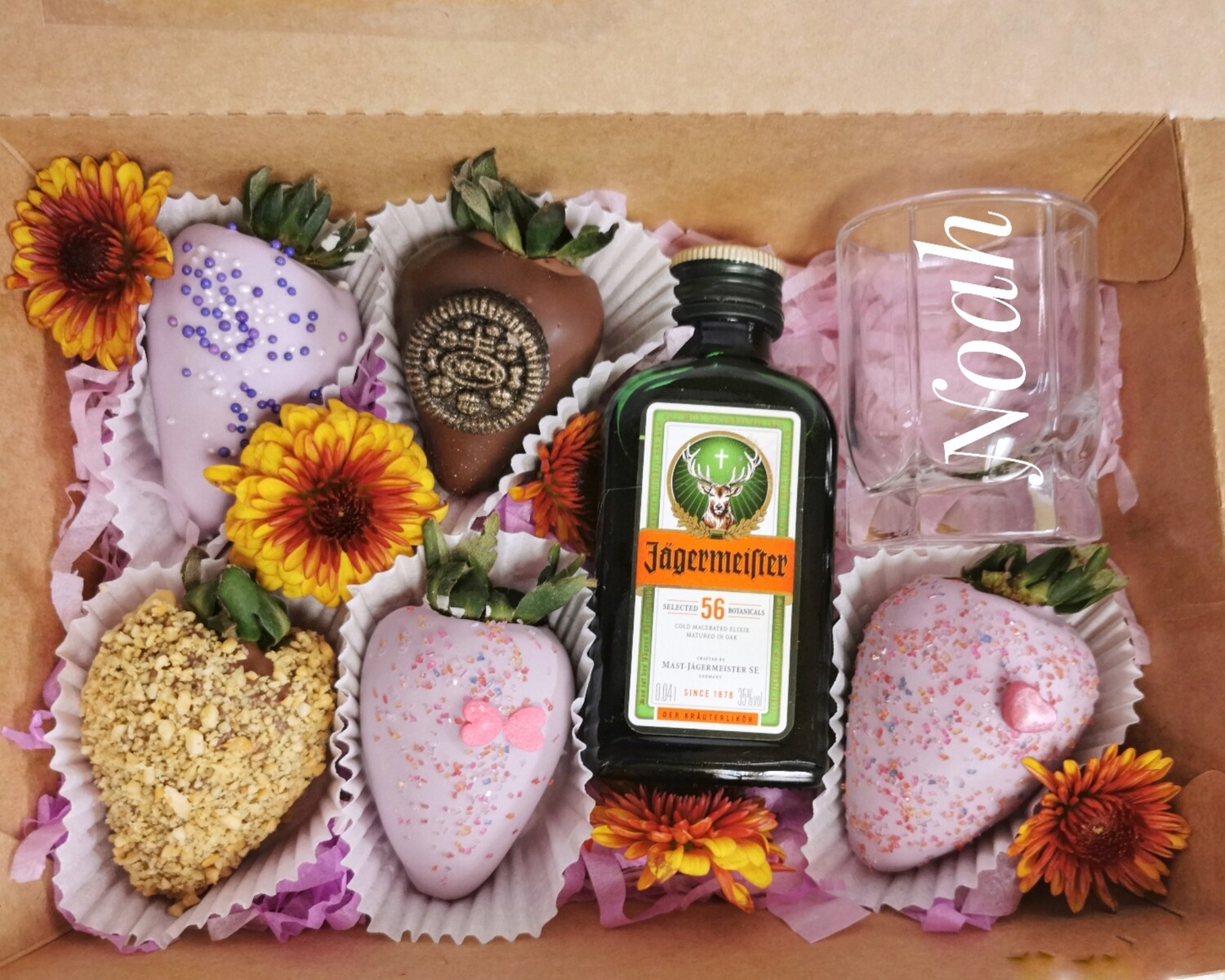 Caja Loving You: Miniatura, Fresas y Shot