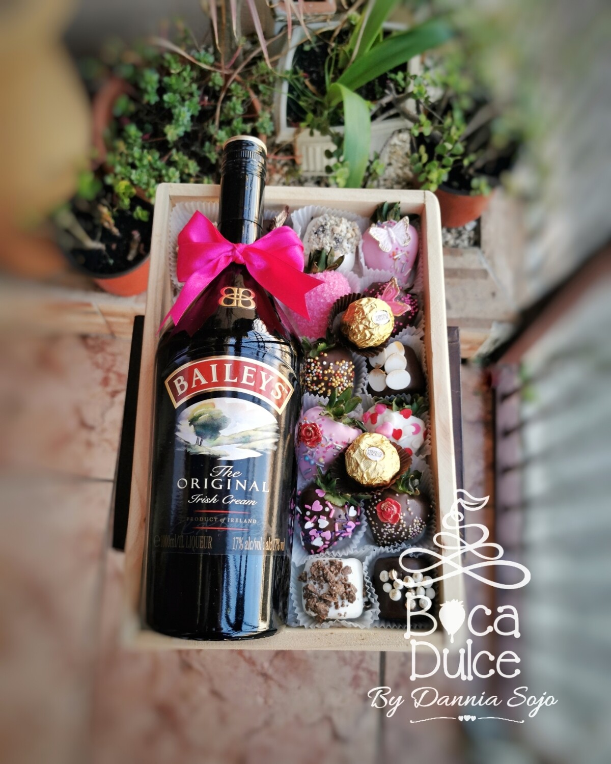 Caja María's: Fresas y Baileys