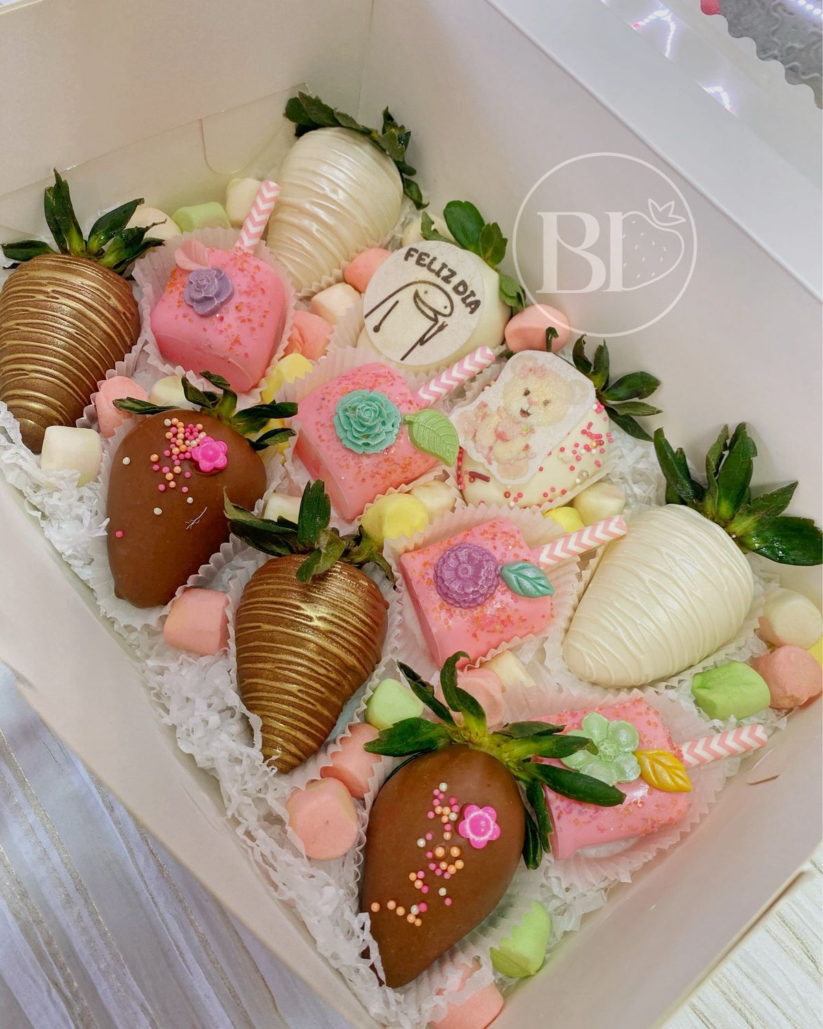 Caja Cocori: Fresas y Bombones de Malvavisco