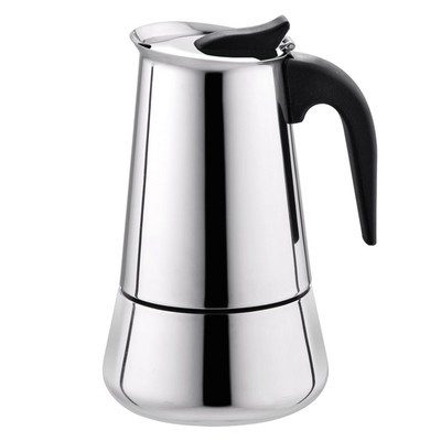 Stainless Steel Wide Bottom Home Coffee Pot Moka Espresso Maker Percolator Stove