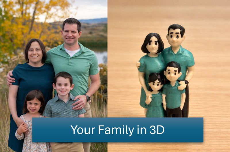 Custom 3D Printed Figurine From Photo