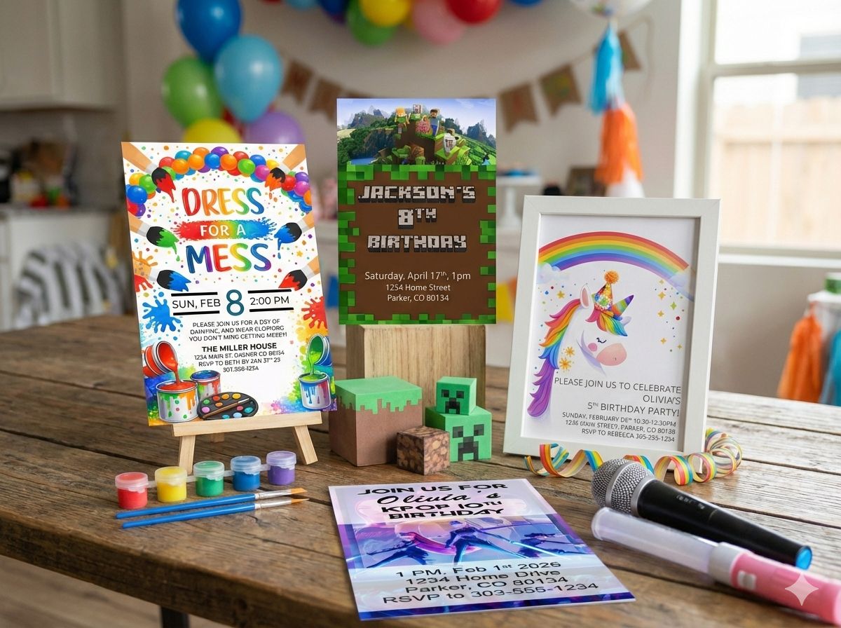 Event Invitations Designed for Your Theme, Printed for Your Event