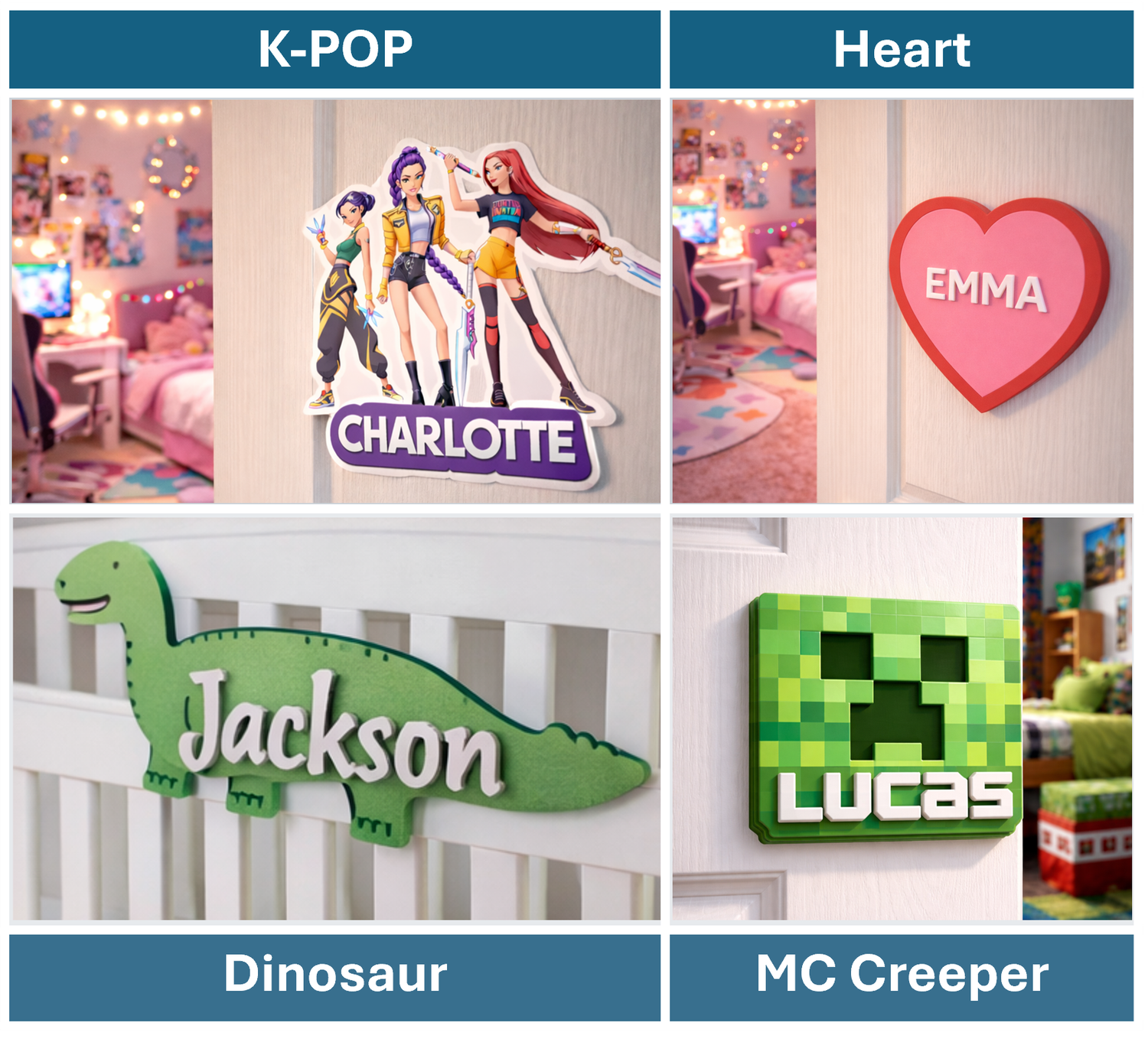 Custom 3D Printed Door or Office Name Tag