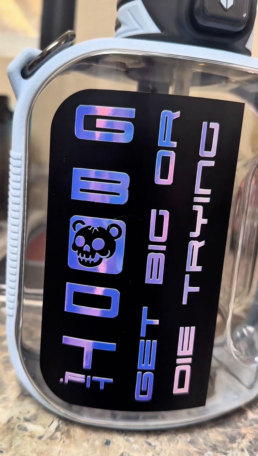 Water Bottle Decal (Holographic &amp; Glow-In-The-Dark)