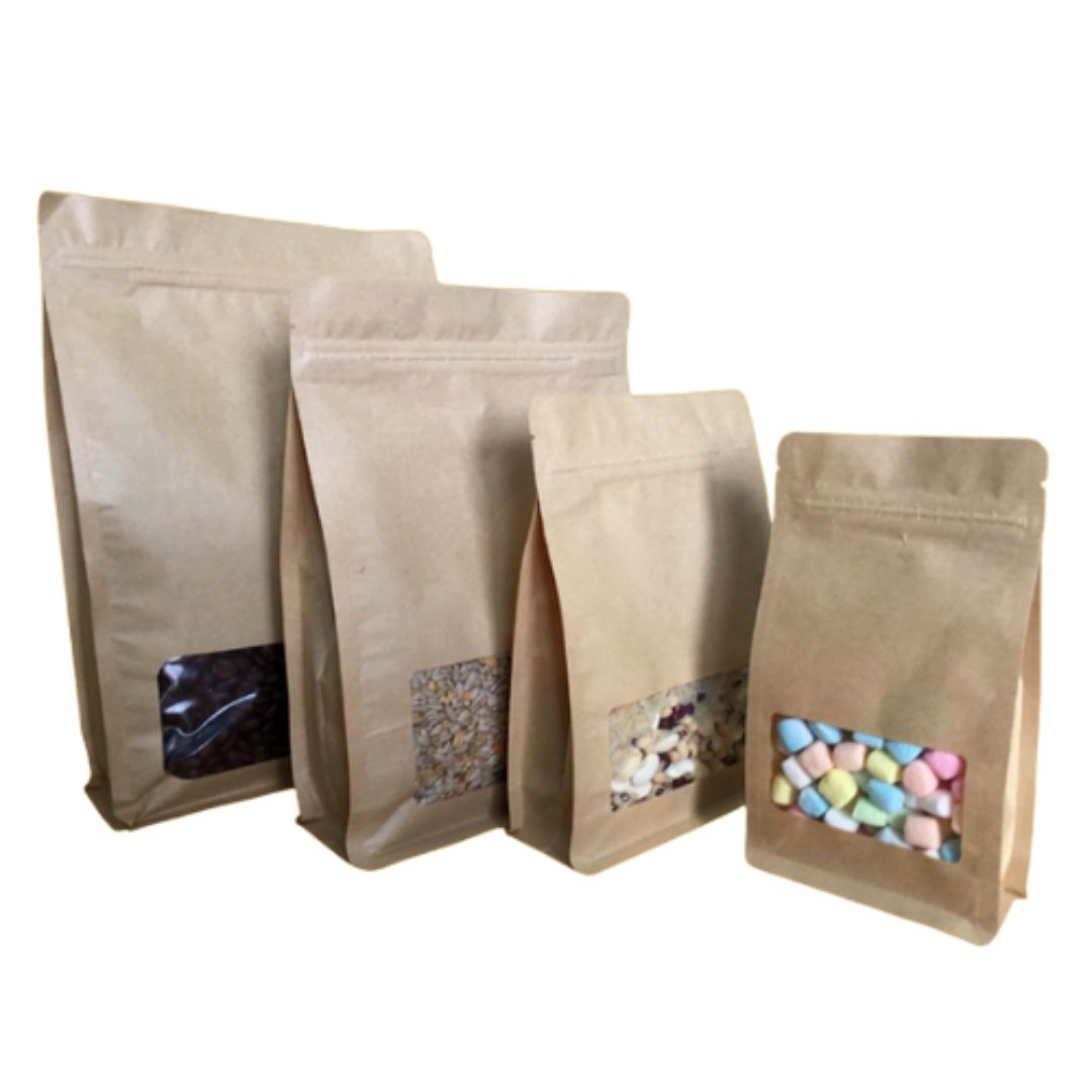 Kraft Flat Bottom Pouches