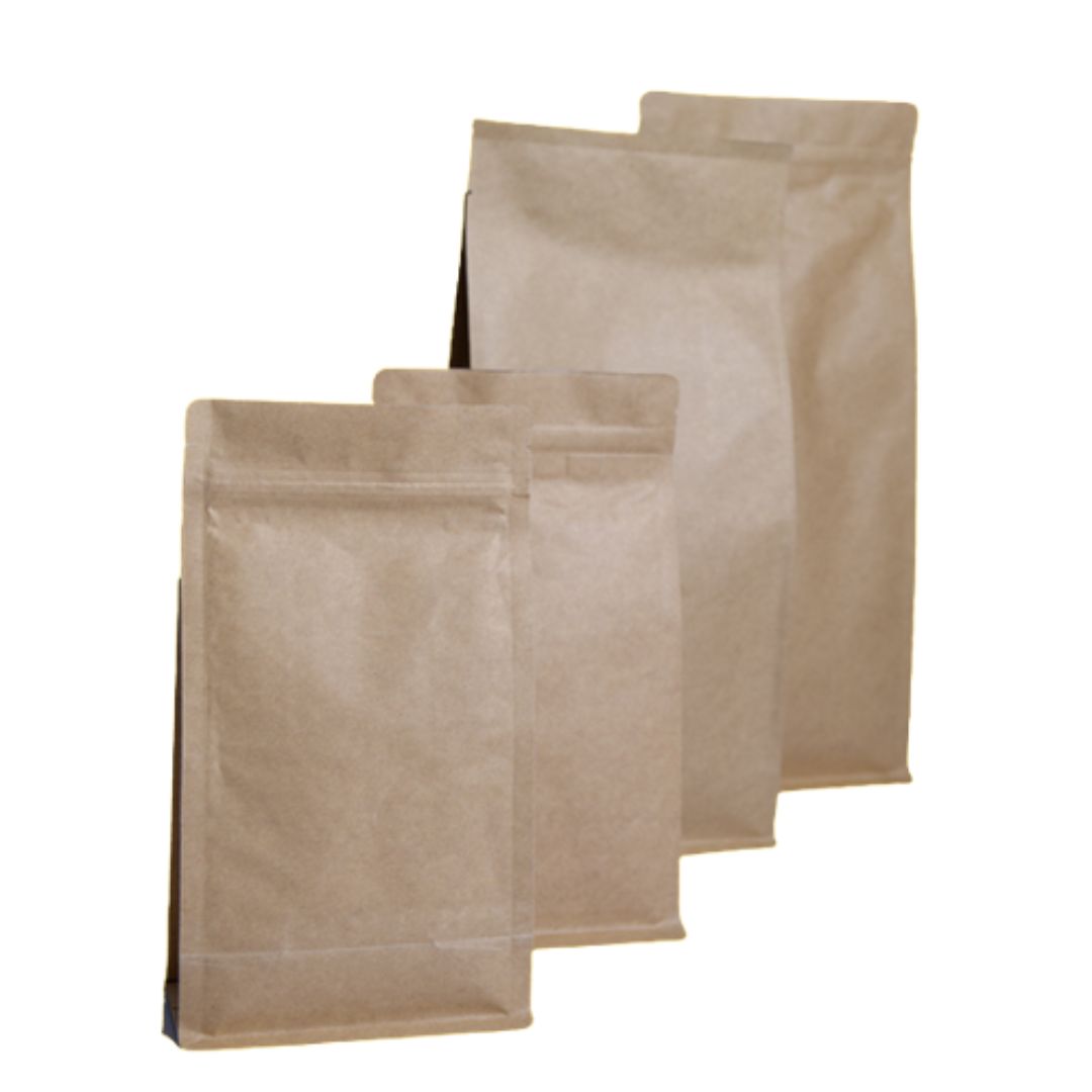Kraft Flat Bottom Pouches