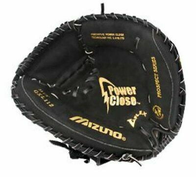 Mizuno Prospect Catchers Mitt Black Youth Baseball Glove 31.5&quot; RHT  RHT