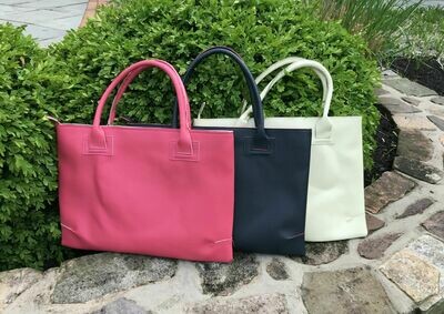 Monogrammed Vegan Leather Handbag (3 colors)