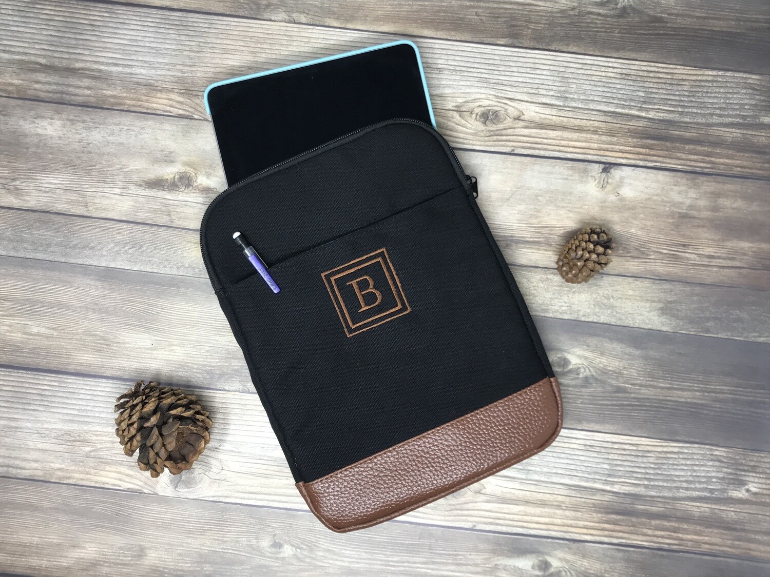 Black Canvas Tablet Case