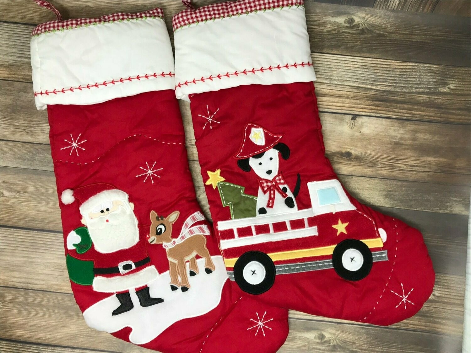 Personalized Red Quilted Stocking