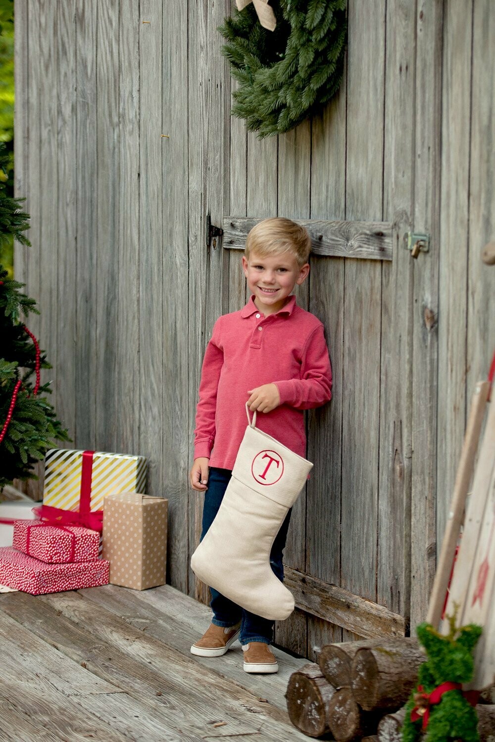Personalized Juco Burlap Stocking