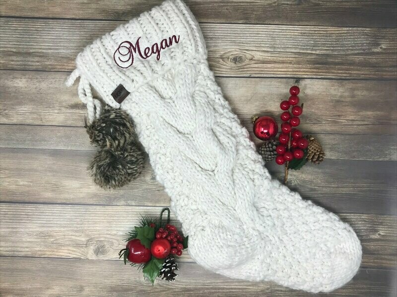 Personalized Ugg Cable Knit Stocking