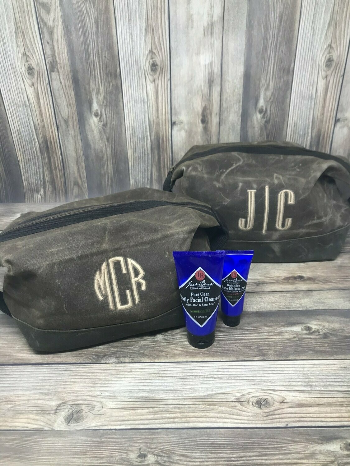 Mens Waxed Canvas Dopp Kit