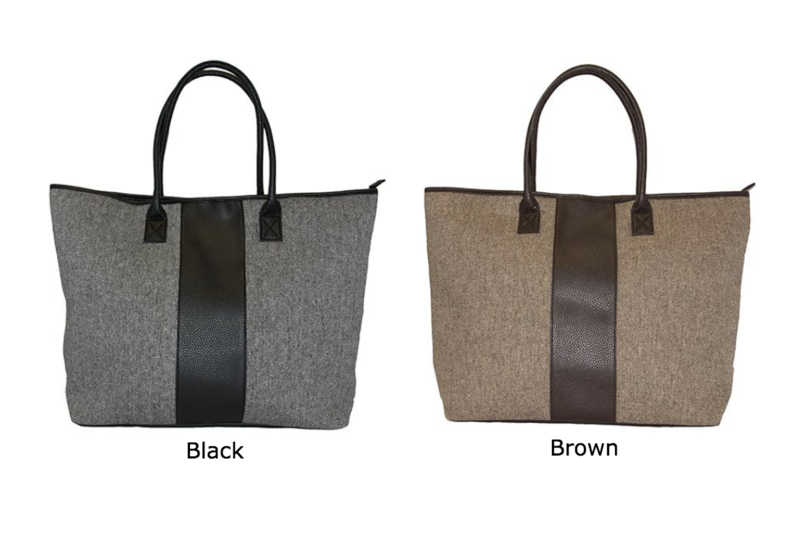 Large Herringbone Overnight Duffel (Two Colors available)