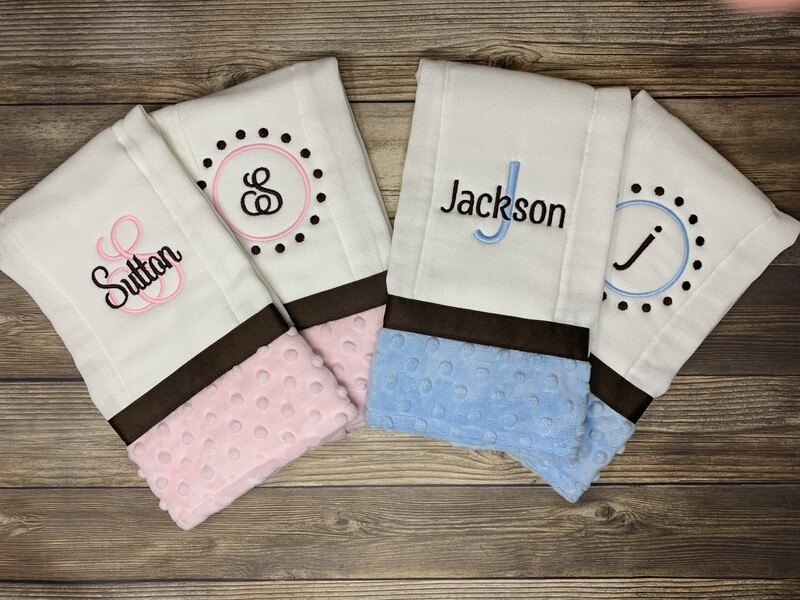 Minky Burp Cloth Set