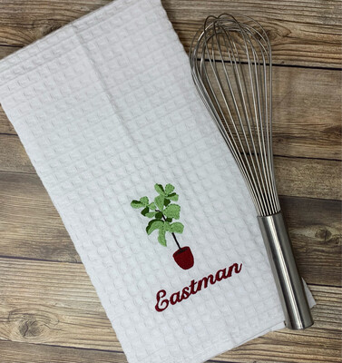 Personalized Fig Tree Dish/Hand Towel