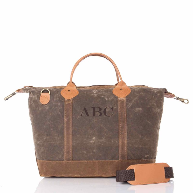 Men's Waxed Canvas Weekender Duffel Bag