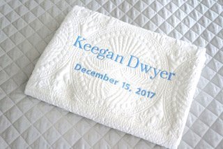 Personalized Heirloom Baby Quilt Blanket