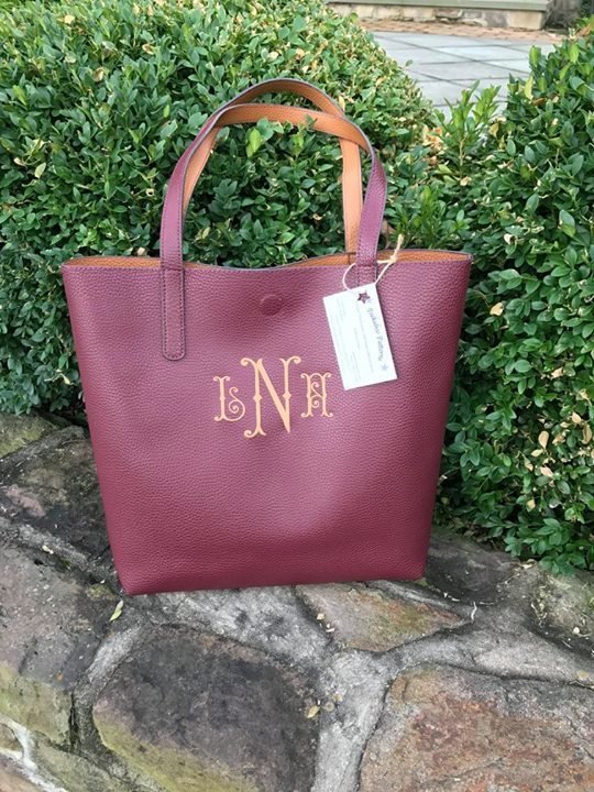 Reversible Wine/Camel Tote