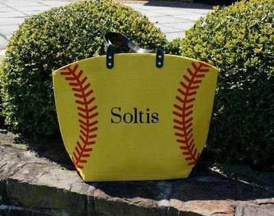 Canvas Softball Tote Bag