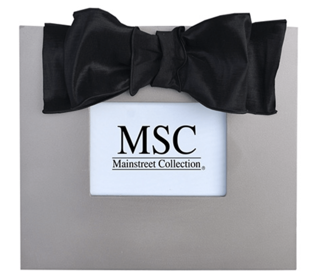 Silver Black Bow Frame