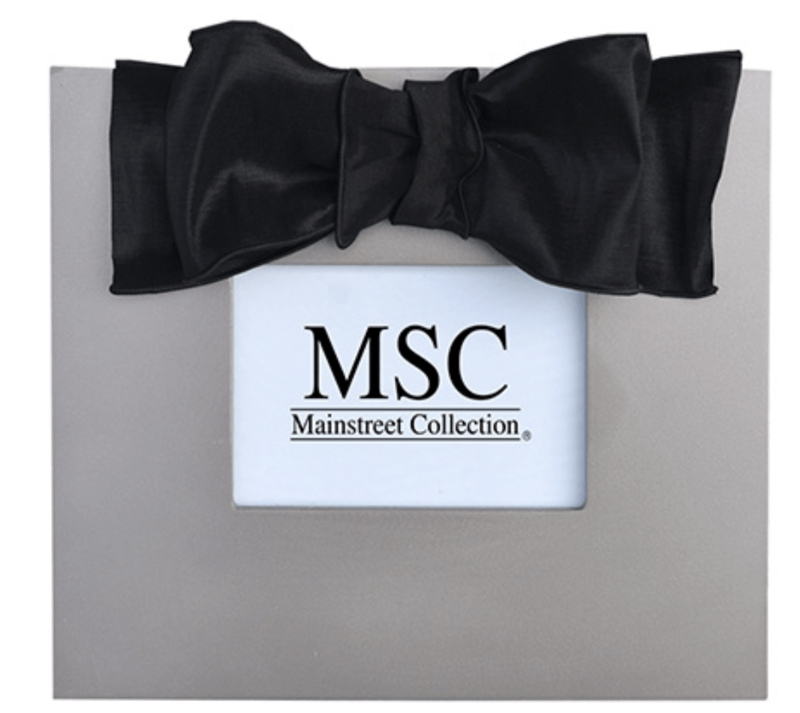 Silver Black Bow Frame