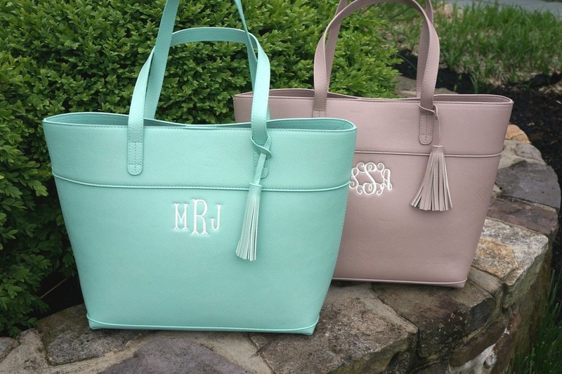 Monogrammed Tassel Purse (5 colors avail)