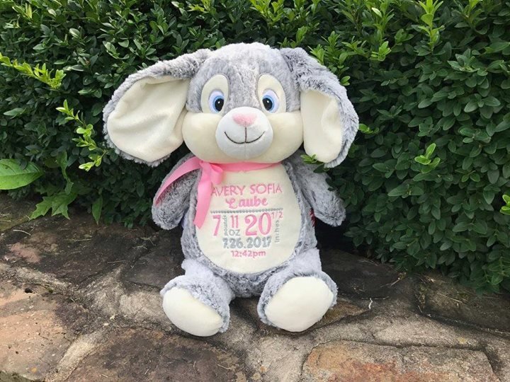 Gray Classic Stuffed Bunny