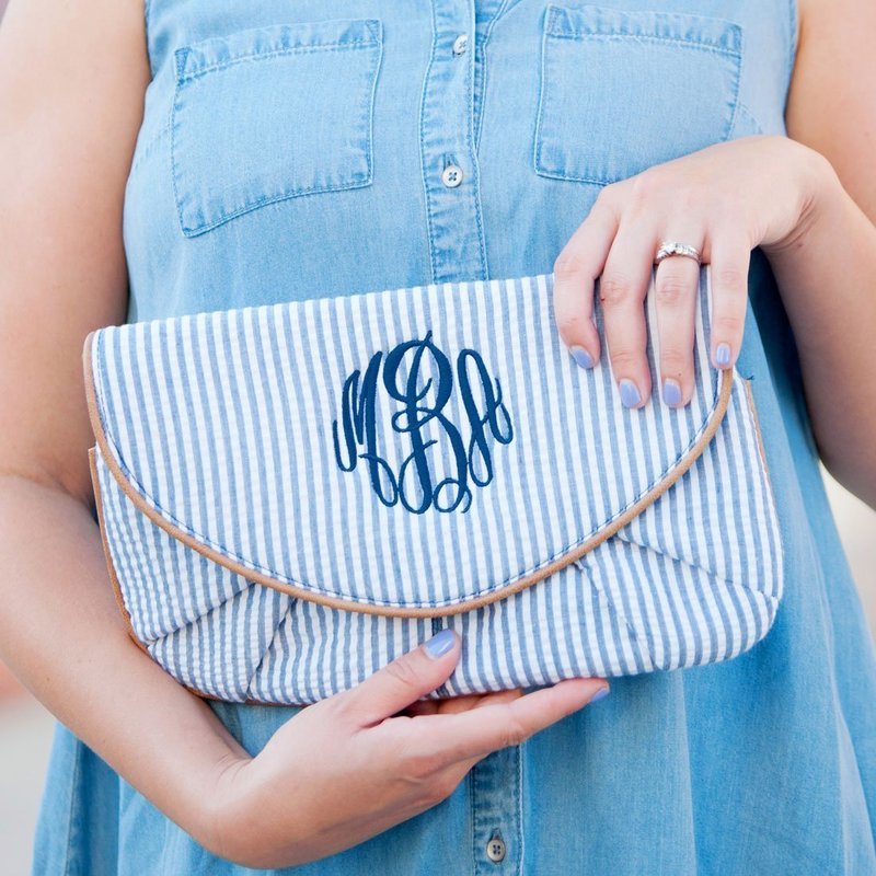 Seersucker Clutch