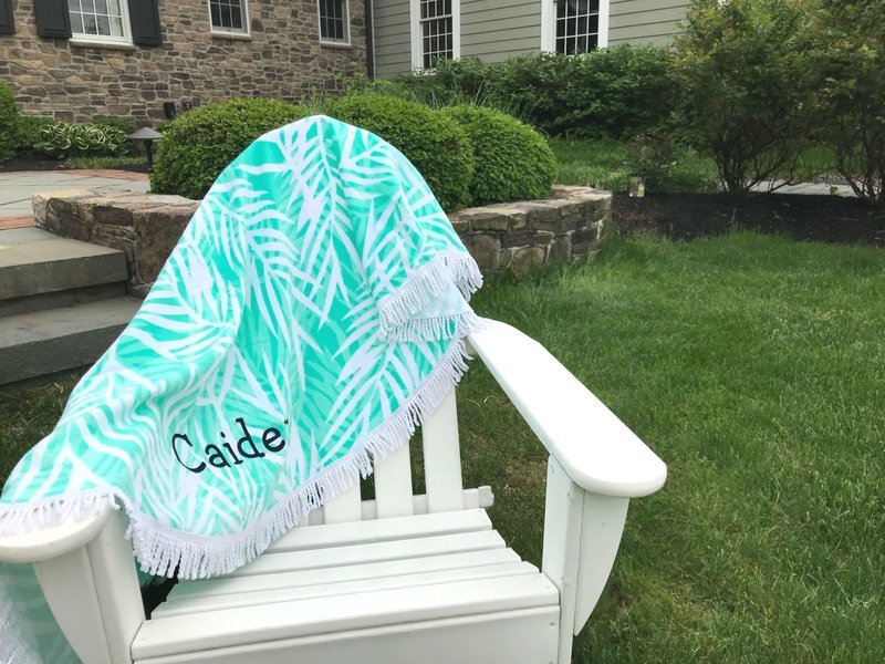 Monogrammed Sand Circle Towels (Assorted Prints)