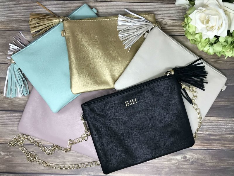 Monogrammed Tassel Crossbody (5 colors avail)