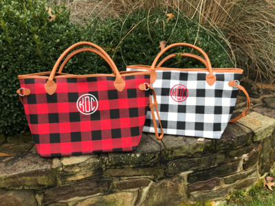 Buffalo Plaid Tote Bag (Two Colors available)