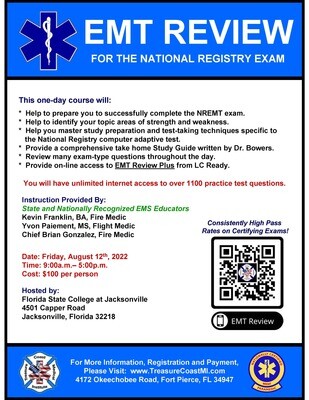 National Registry EMT review August 12th Jacksonville