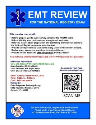 National Registry EMT Exam Review December 13th Orlando