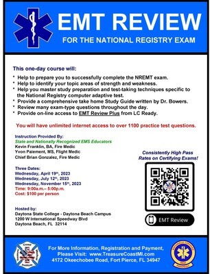 National Registry EMT Exam Review November 15th Daytona State