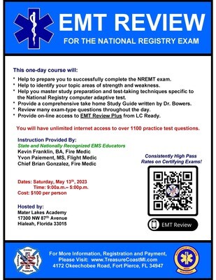 NREMT EMT Exam Review May 13th Hialeah
