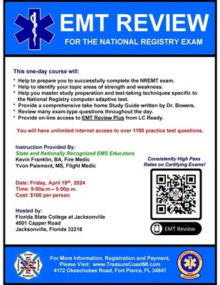 NREMT EMT Exam Review April 19th Jacksonville
