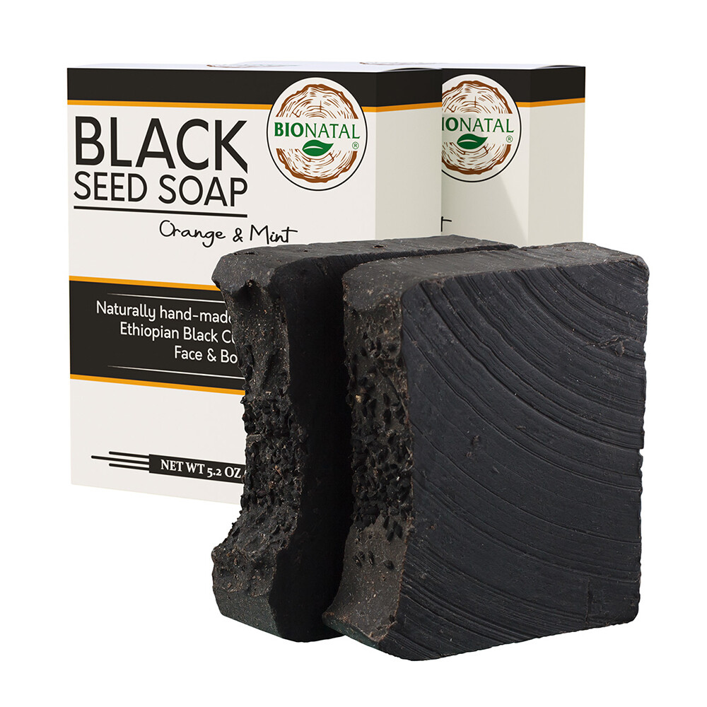 2 Black Seed Soaps (Ethiopian Seeds) Orange & Mint 2 Black Seed Soaps (Ethiopian Seeds) Orange & Mint