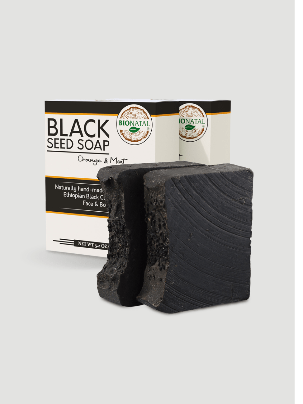 2 Black Seed Soaps (Ethiopian Seeds) Orange &amp; Mint