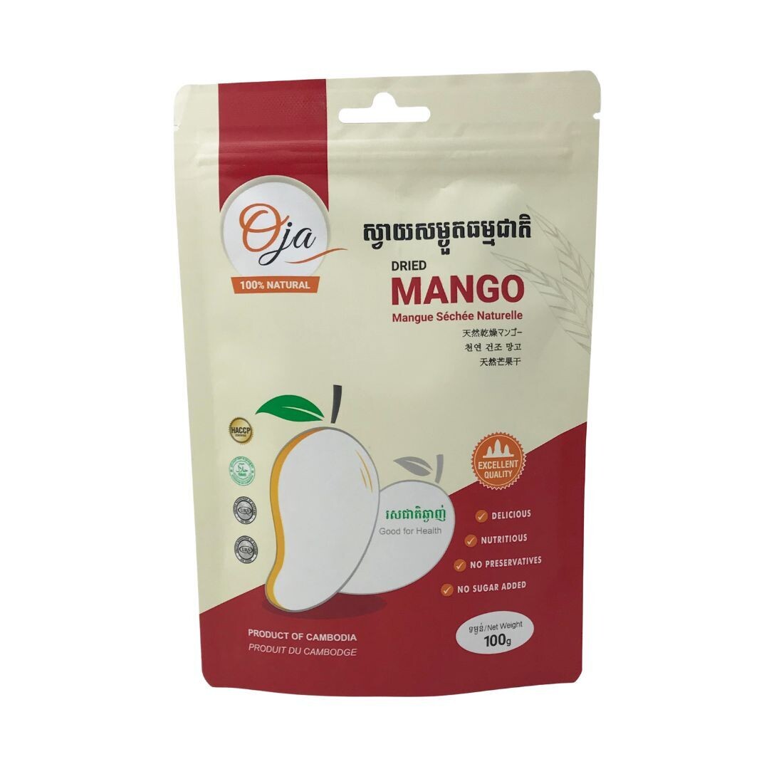 Oja Natural Dried Cambodian Mango Slices | 100g (3.5oz) pouch
