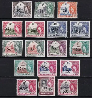 Basutoland 1961 Surcharged. Local Motives. MM(*) Set &amp; Types
