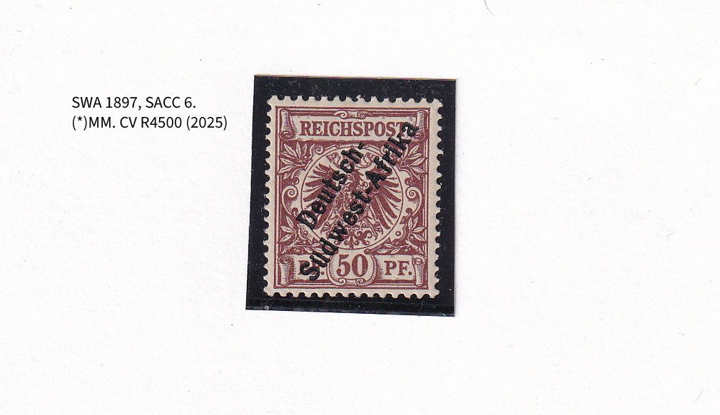 1897 German South West Africa. German Stamps Overprinted "Deutsch-Südwest-Afrika" 50pf V.L Mounted