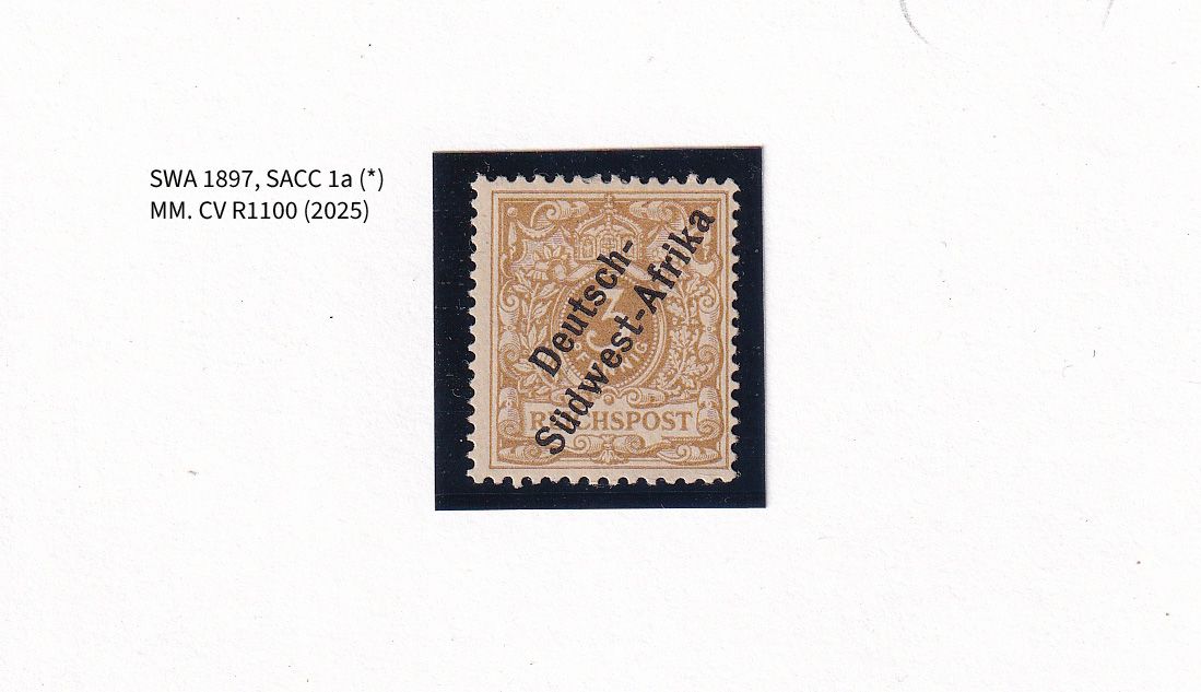 1897 German South West Africa. German Stamps Overprinted "Deutsch-Südwest-Afrika" 3pf (reddish brown) MM