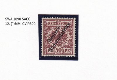 1898 German South West Africa. As the previous edition, but "Südwestafrika" in one Word. 50pfg  (MM)