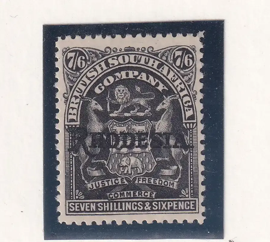 1909 B.S.A Overprinted "RHODESIA." - 7´6Sh´P. UMM (**)