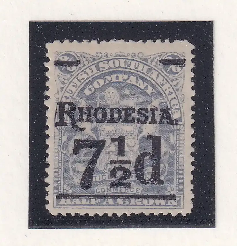 1909 B.S.A, Overprinted "RHODESIA." &amp; Surcharged. 7½/2´6P/Sh´P. MM
