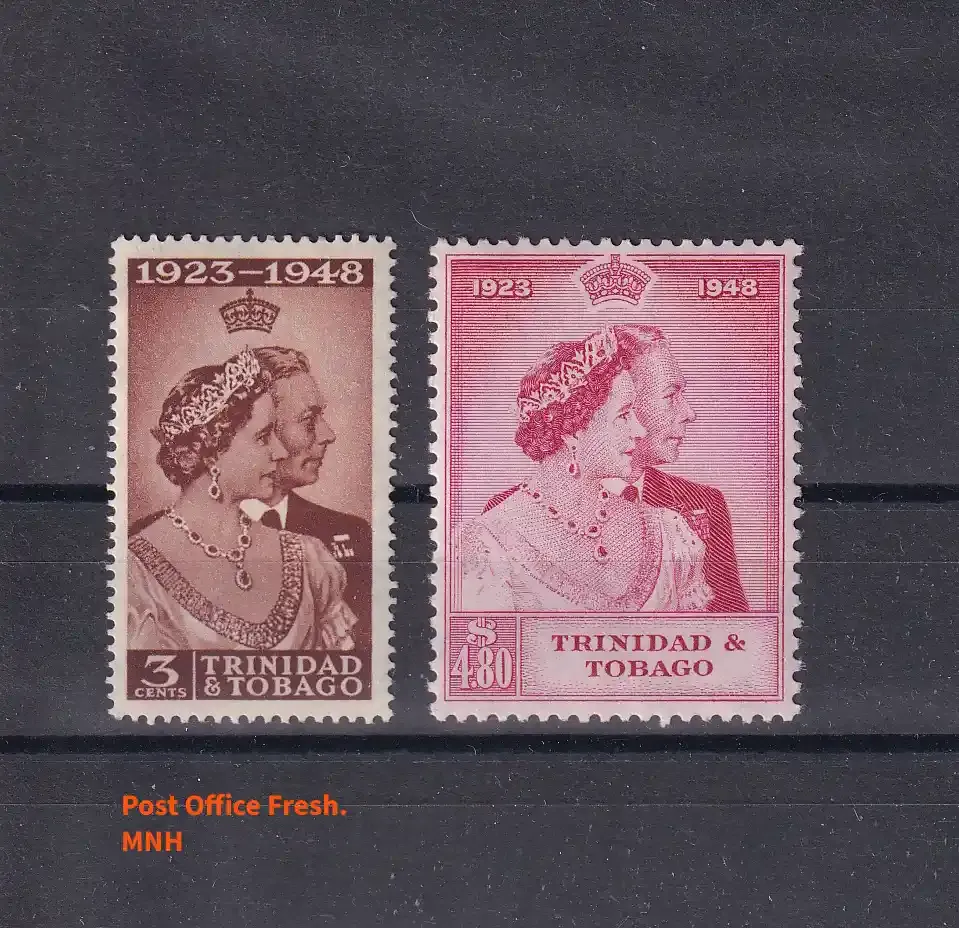 Trinidad and Tobago, 1948: Silver Wedding. The 25th Anniversary of the Wedding of King George VI. MNH