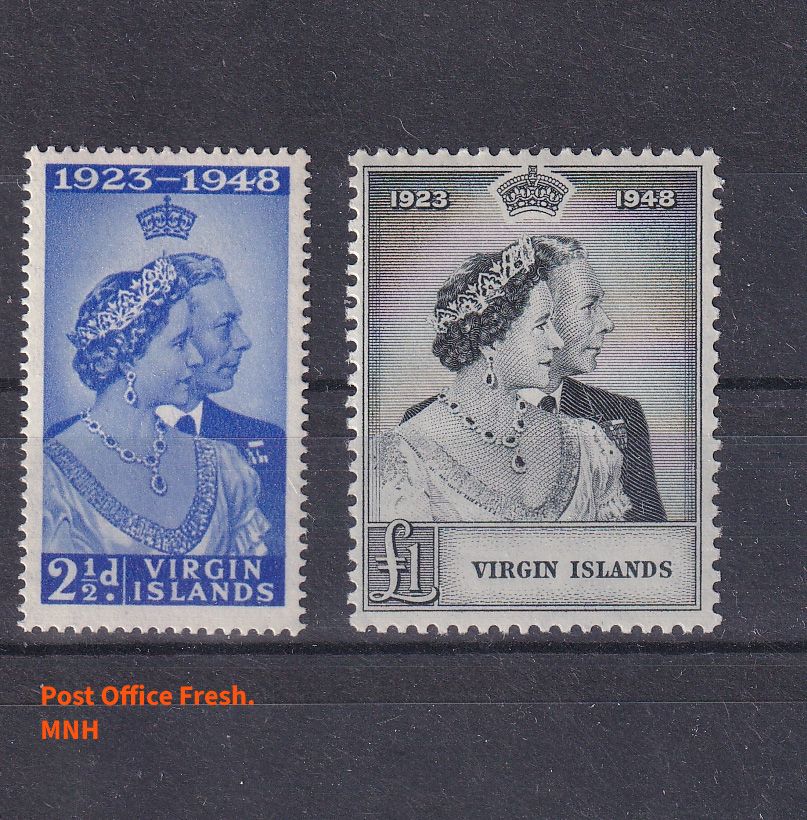 British Virgin Islands, 1948: Silver Wedding Anniversary - HM King George V and Queen Elizabeth, MNH